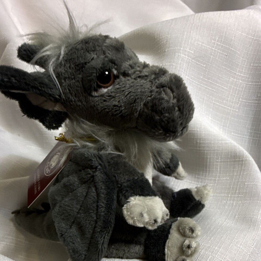 Charlie Bears Cuddle Cubs "Soot" Plush Mini Dragon – 5" Grey Grey/Charcoal